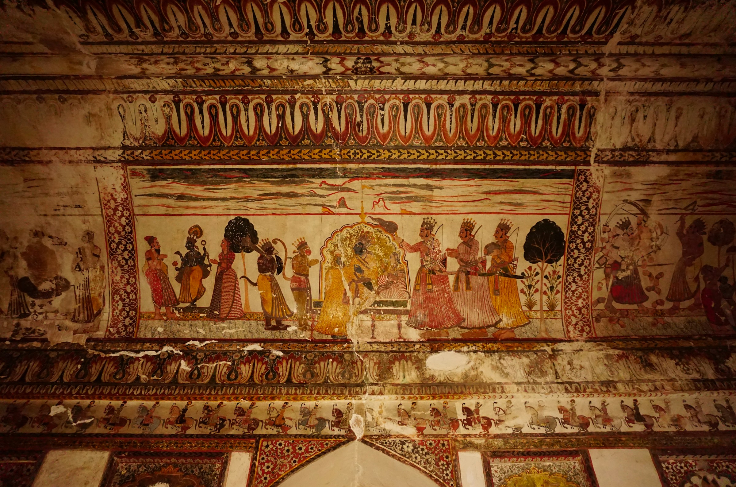 Peintures du palais Raja Mahal, Orchha